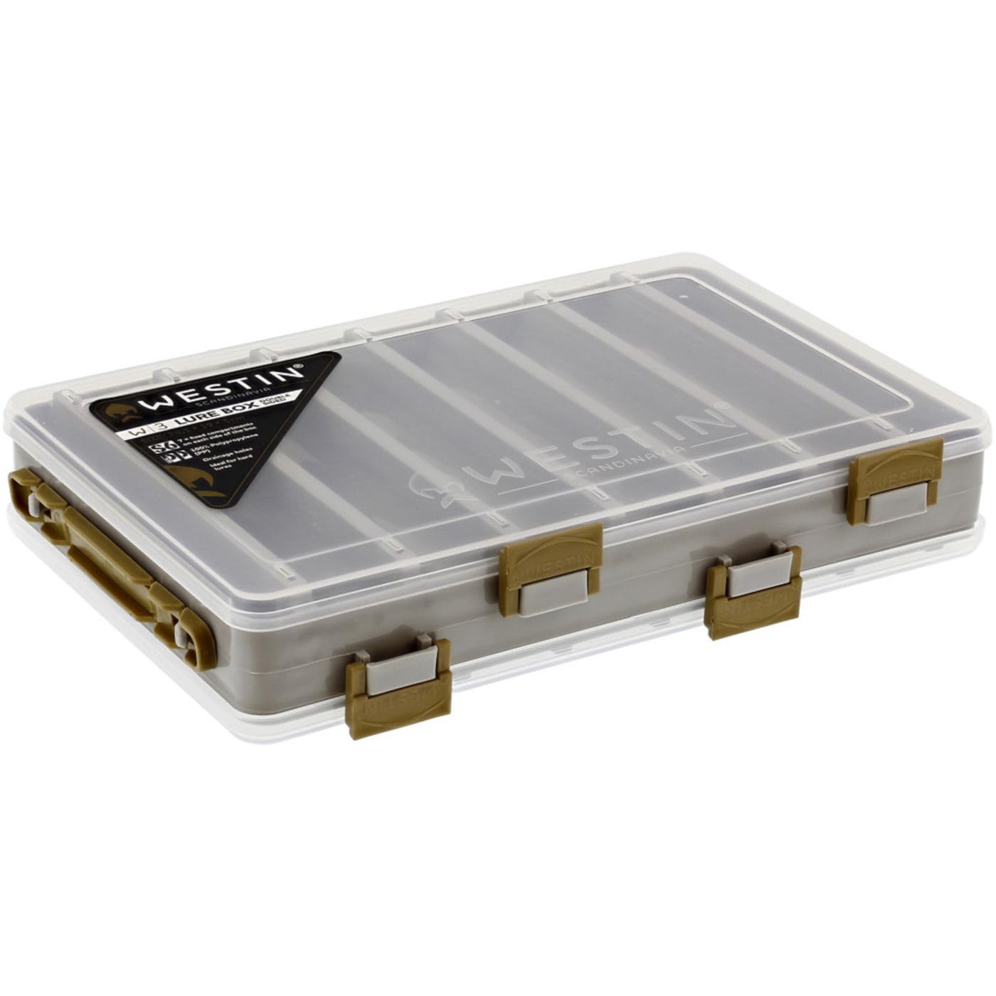 Westin W3 Double Sided S S6 Lure Box 20.5 x 17 x 4.8 cm - Artificial Lure Box for Artificial Lures