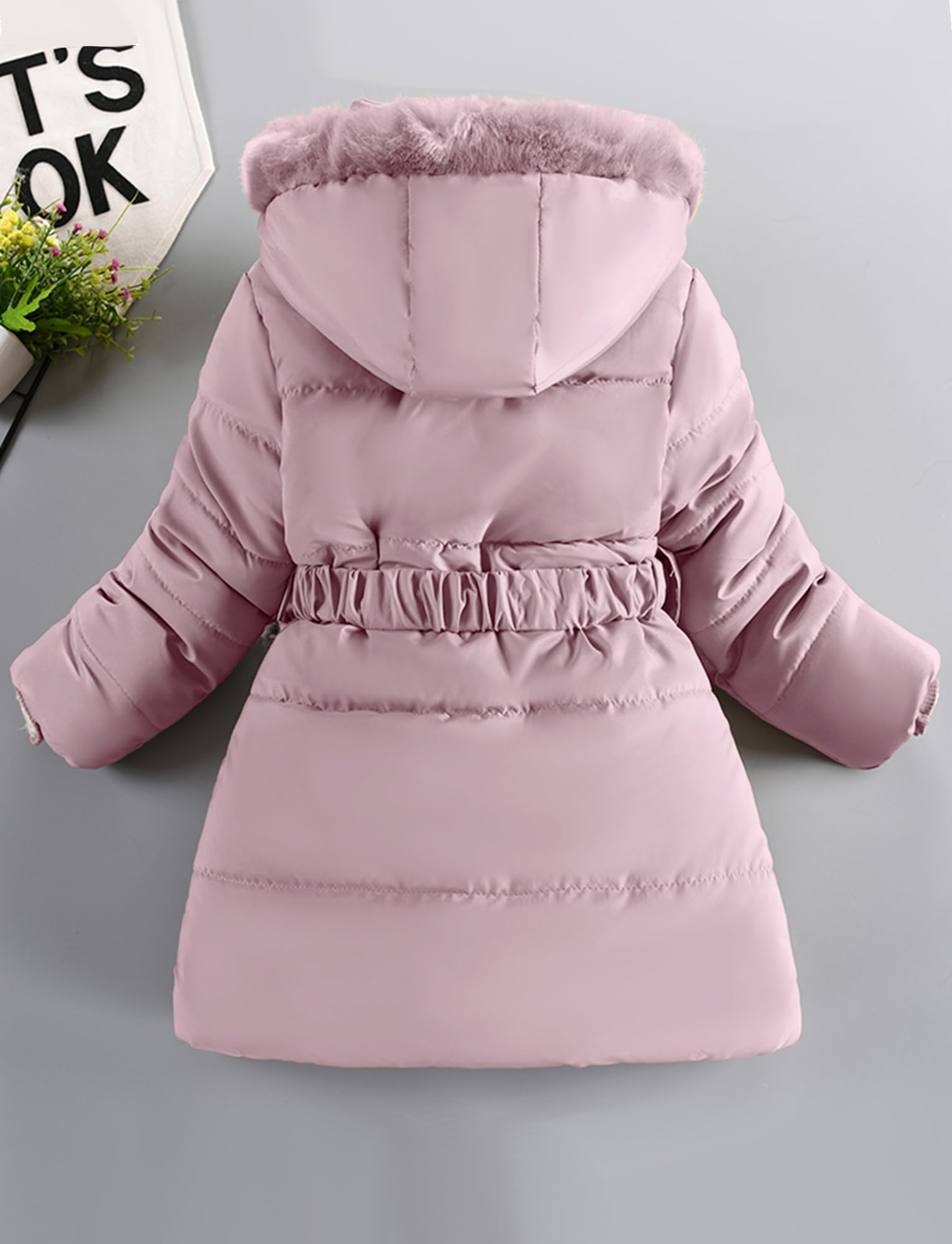 Happy Cherry Cappotto Ragazza Giubbino con Cappuccio Giacca Invernale Manica Lunga Giubbotti Caldo Inverno 5-10 Anni