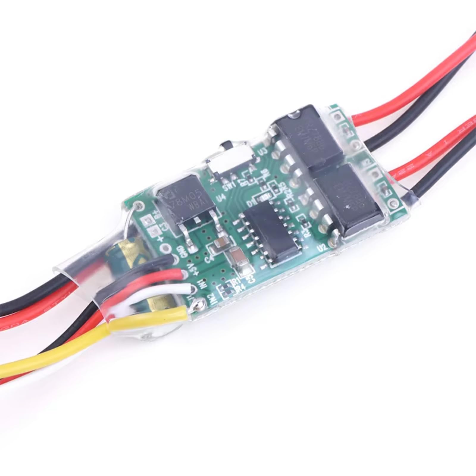 Per 1 Pz Dual Way Bidirezionale Brushed ESC 2s-3s Lipo 5a ESC Controllo Della Velocità Rc Modello Barca Serbatoio 130 180 Motore Brushed Ricambi Regolatore Velocità Rc
