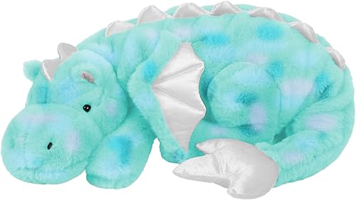 Miniatura 49 de ARELUX Peluche grande de dragón de 36 pulgadas, suave peluche de pterosaurio verde, almohada gigante de dinosaurio mullido con alas para amigos
