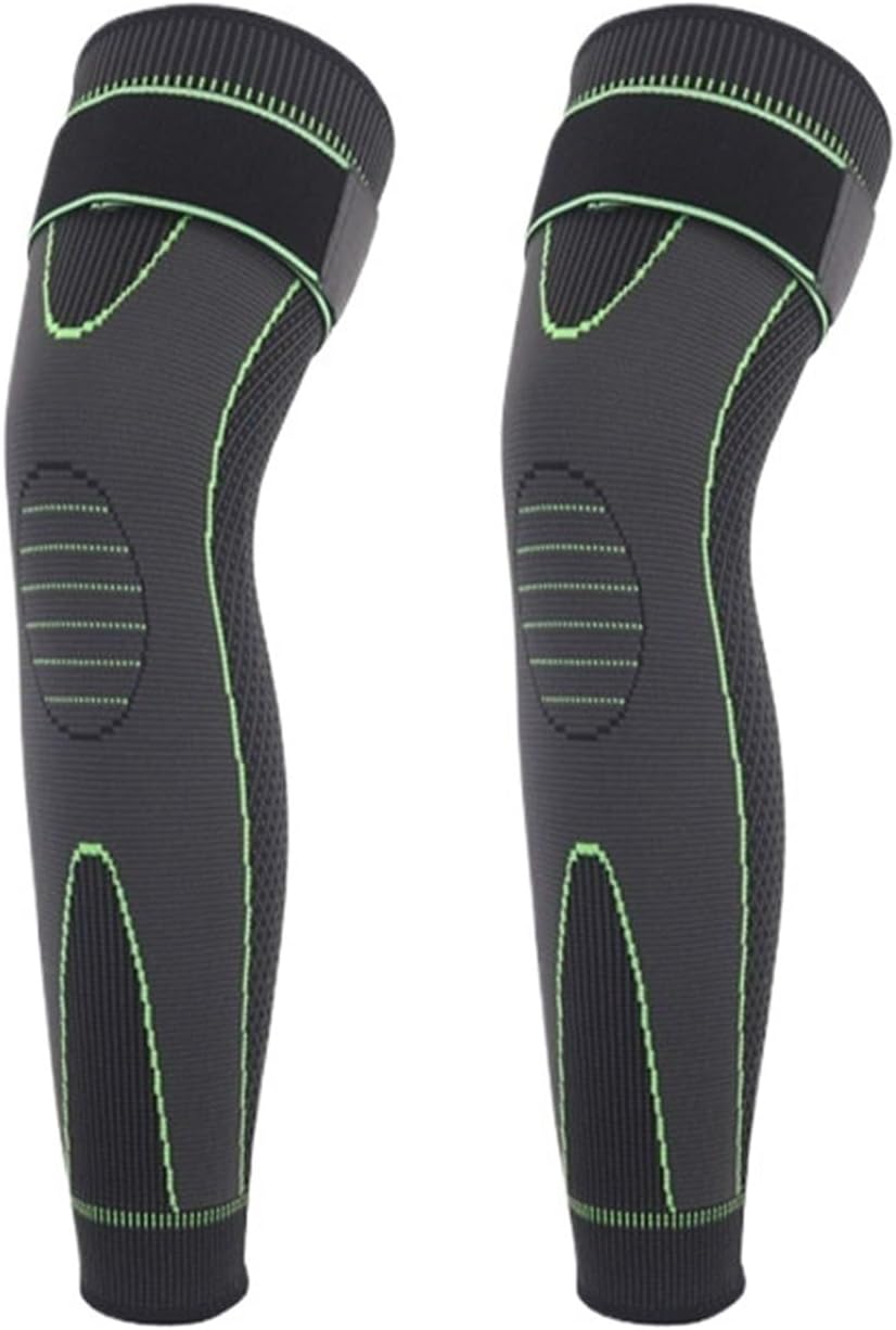 1/2 Pcs Compression Knee Pads Support Lengthen Stripe Sport Sleeve Arthritis Joint Pain Protector Elastic Kneepad Brace for Volleyball Football Dance Yoga Tennis Running