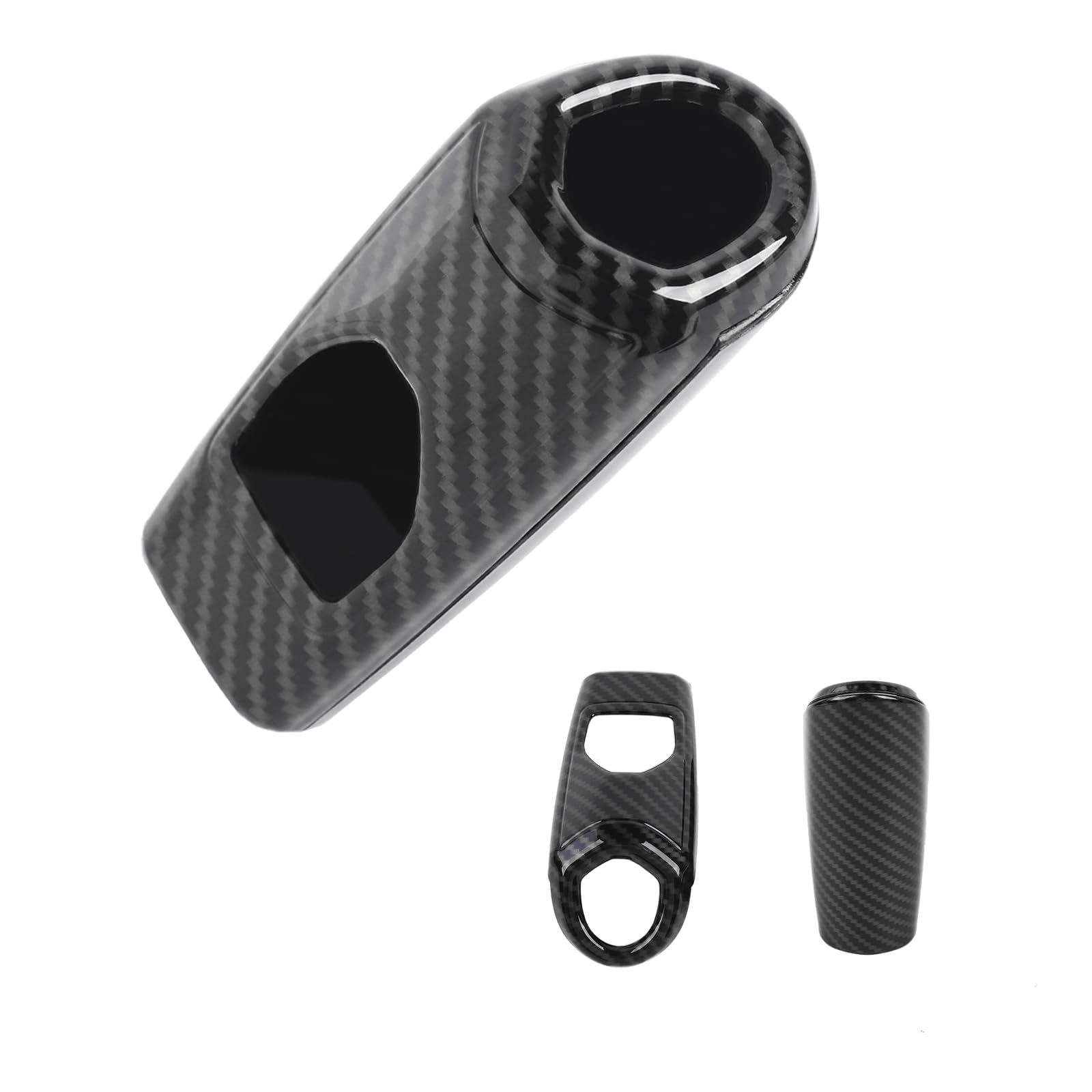 Photo 1 of Linskip Column Shifter Cover Compatible with Ford F150 2021 2022 2023 2024 2025 2026+, Steering Wheel Column Gear Lever Trim for F150 Interior Accessories Carbon Fiber Black