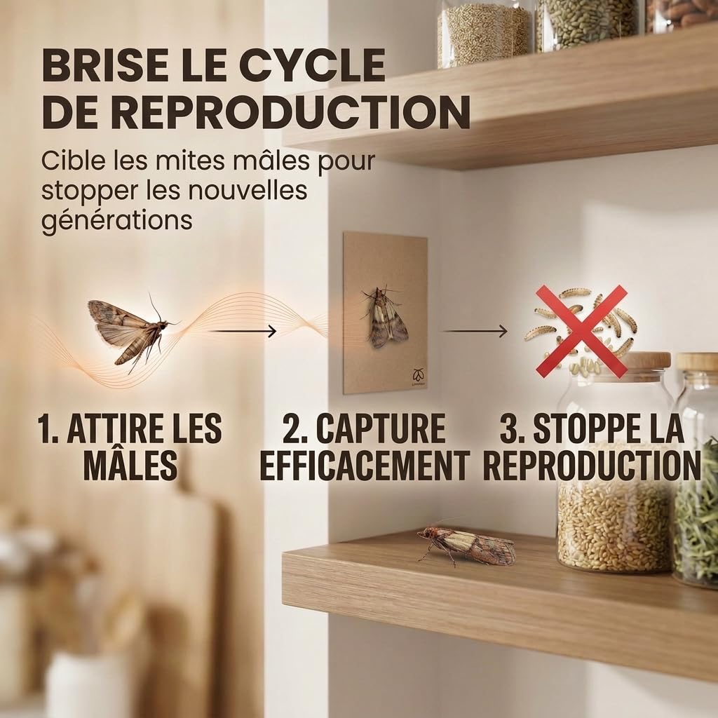Pestmatic Piège à Mites Alimentaires Pack Eco 10 Unités Phéromone Puissante