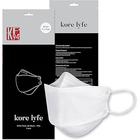 XL Face Masks For Men [10 PCS] 25% LARGER KF94 Face Mask...