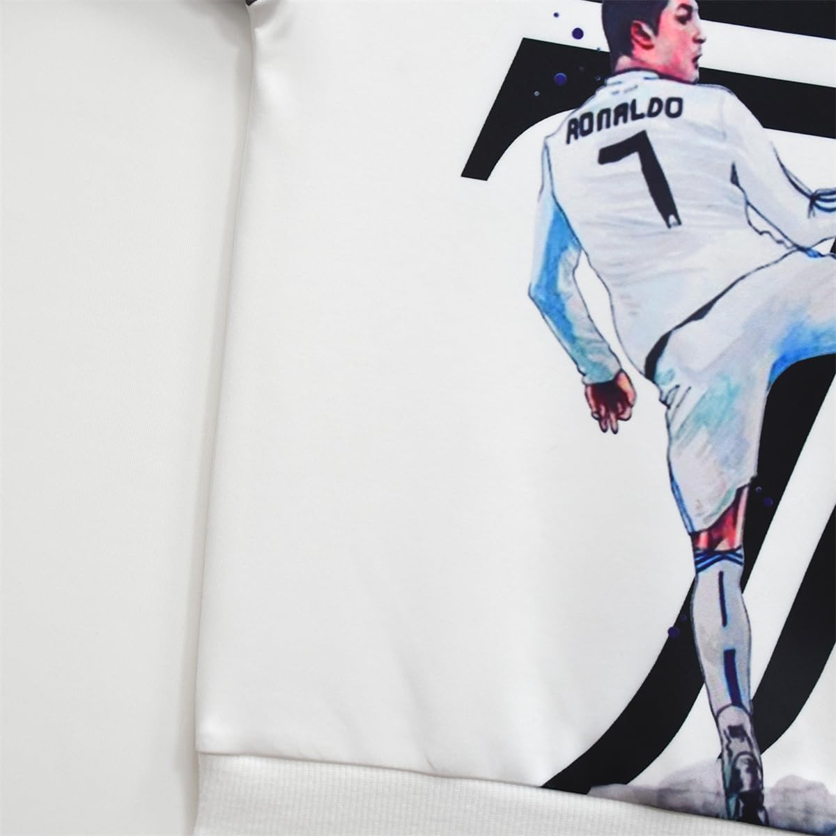 Sweat à capuche unisexe pour garçons N°7 Match de football 3D cool