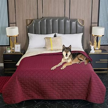 nanbowang Antislip Waterproof Dog Bed Cover Pet Blanket for Furniture Bed Couch Sofa