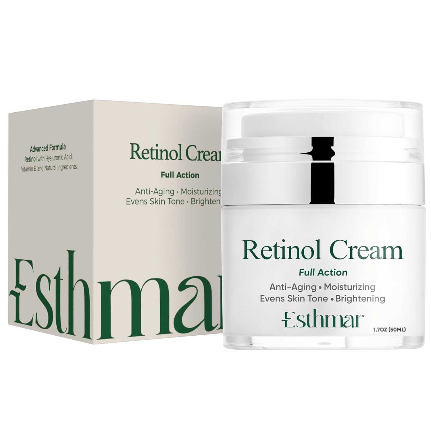 Retinol Face & Neck Cream – Anti-Aging Night Moisturizer with Hyaluronic Acid, Vitamin E & Aloe Vera – Reduces Wrinkles, Fine Lines & Dark Spots, Hydrating for All Skin Types