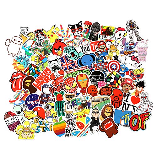Cool Random Stickers 55-700pcs FNGEEN Laptop Stickers Bomb Vinyl Stickers Variety Pack for Luggage Computer Skateboard Car Motorcycle Decal for Teens Adults (55 PCS) - Thumbnail 2