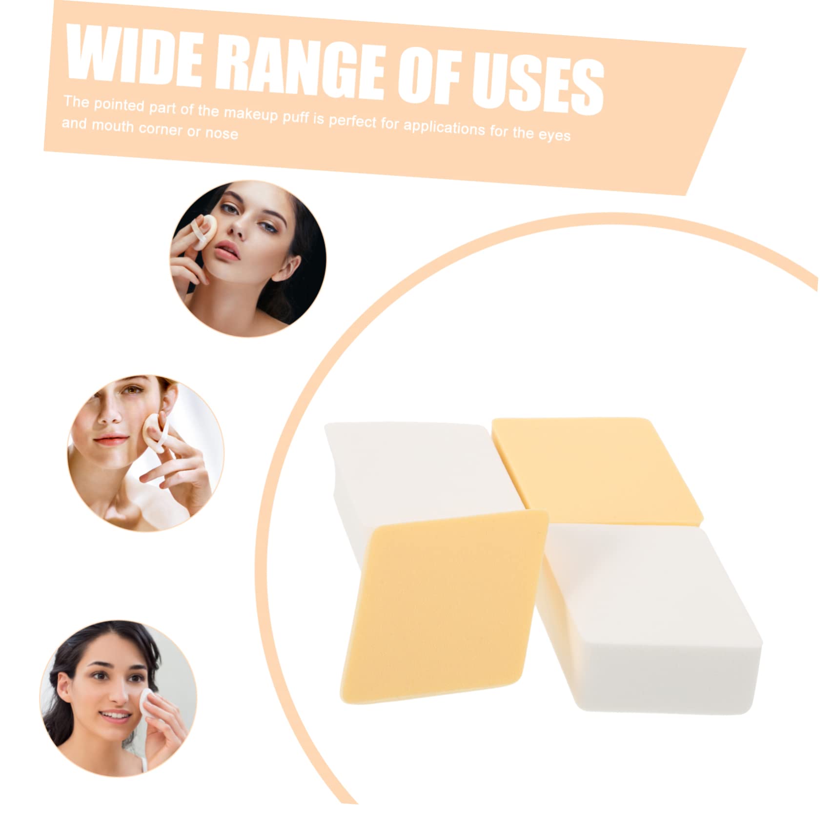 PartyKindom 4Pcs Heart Shaped Makeup Sponges Reusable Facial for Wet Dry Use for Foundation Contouring present for Birthdays Special Occasions