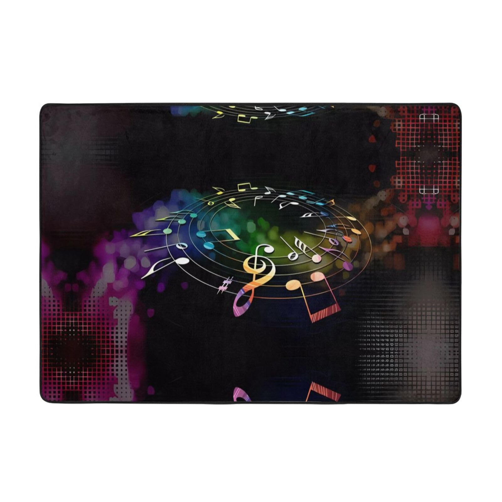 Tapis de salon notes de musique colorées pour sublimer votre coin bureau ou balcon