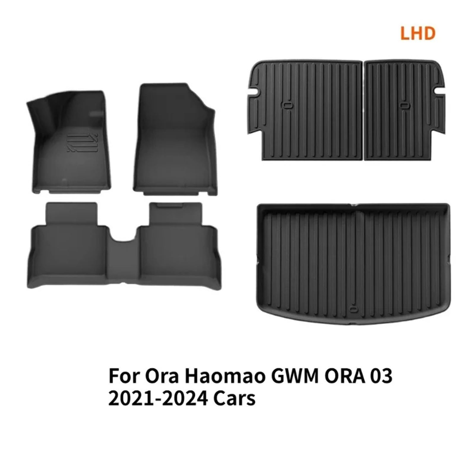 TPE Floor Mats Compatible with Ora Haomao GWM ORA 03 2024-2021 Cars Fully and Trunk Liners Backrest Cushion — view 4