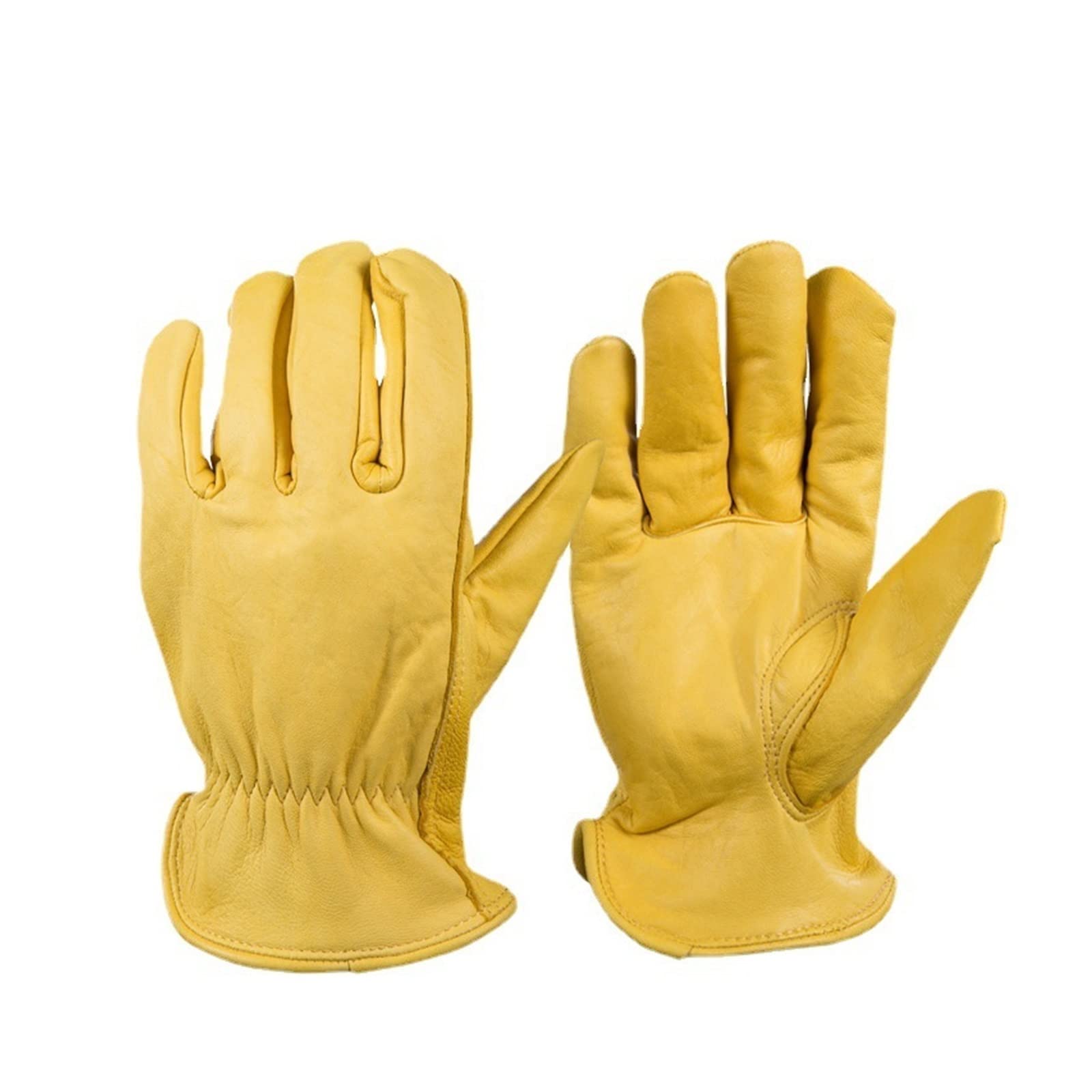 Welding Supplies Leather Work Gloves Working Welding Safety Protective Gloves for Motorcycle Wood Cutting Construction Driving Garden(L)