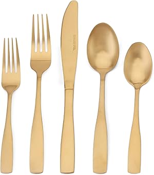 SHARECOOK Matte Gold 40-Piece Service for 8