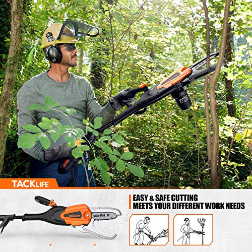 TACKLIFE Electric Chainsaw, 5 Amp 8-Inch JawSaw Chainsaw, 8.4 m/s Chain Speed, No Installation Required, Self-Lubrication, Oregon Chain