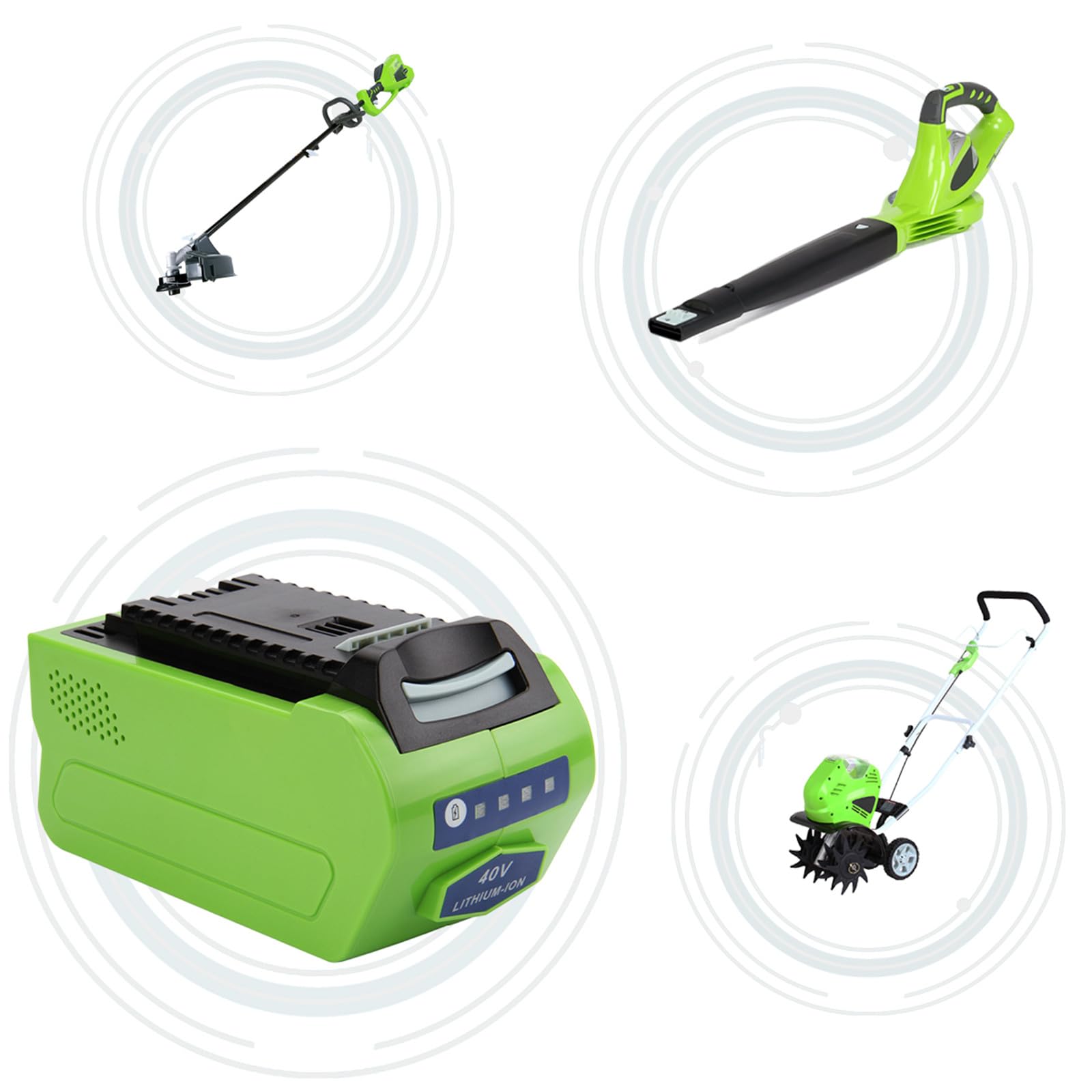 Exmate 40V 5.0Ah Batteria per GreenWorks G-MAX 29472 29282 2601102 24252 29462 29302 29662(Non Gen 1)