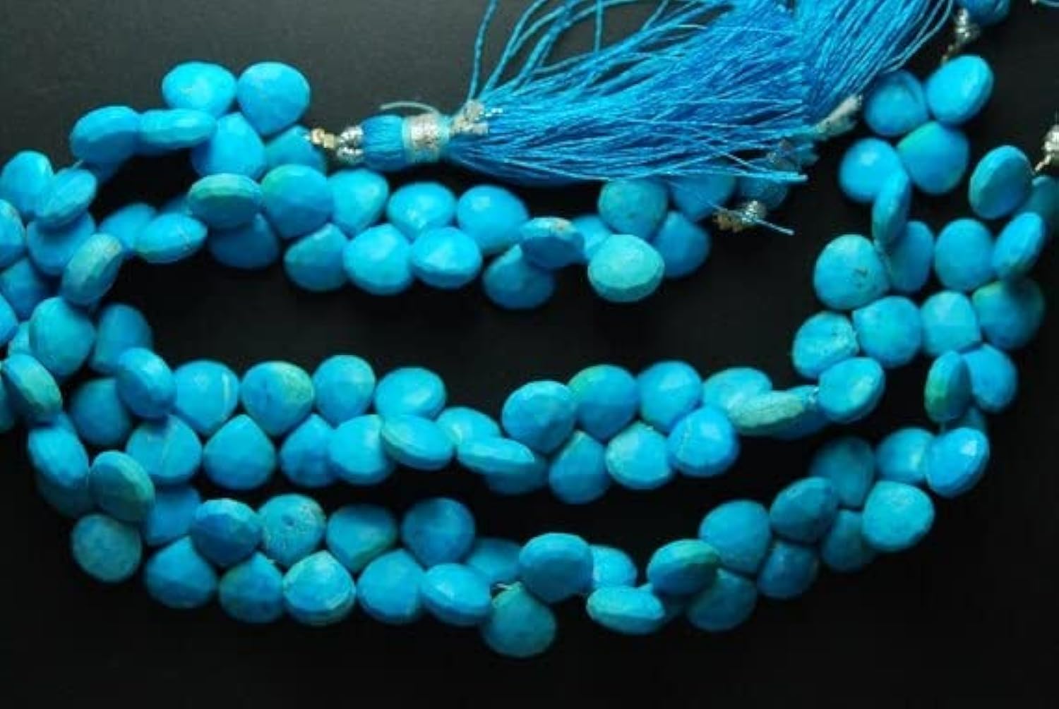Turquoise bleue perles cœur pour créer vos colliers d'été bohèmes