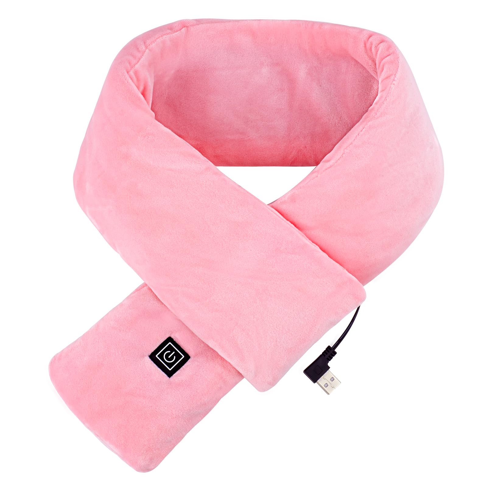 BOBILIFEWinter USB Heated Warm Scarf - Washable Neck Heating Pad Cold Protection Scarf for Men Women, Battery not included