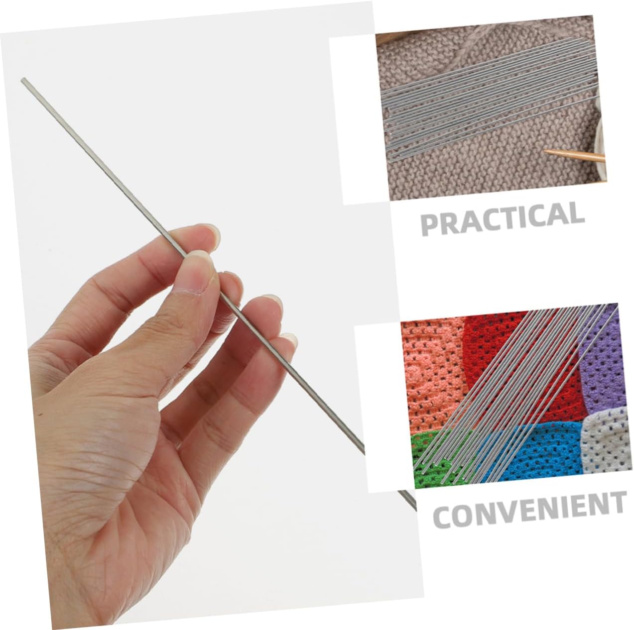 Lurrose 40pcs Blocking for Knitting and Crocheting Mats Rods for Crafting and Fixation Holey Boards Crochet Accessories