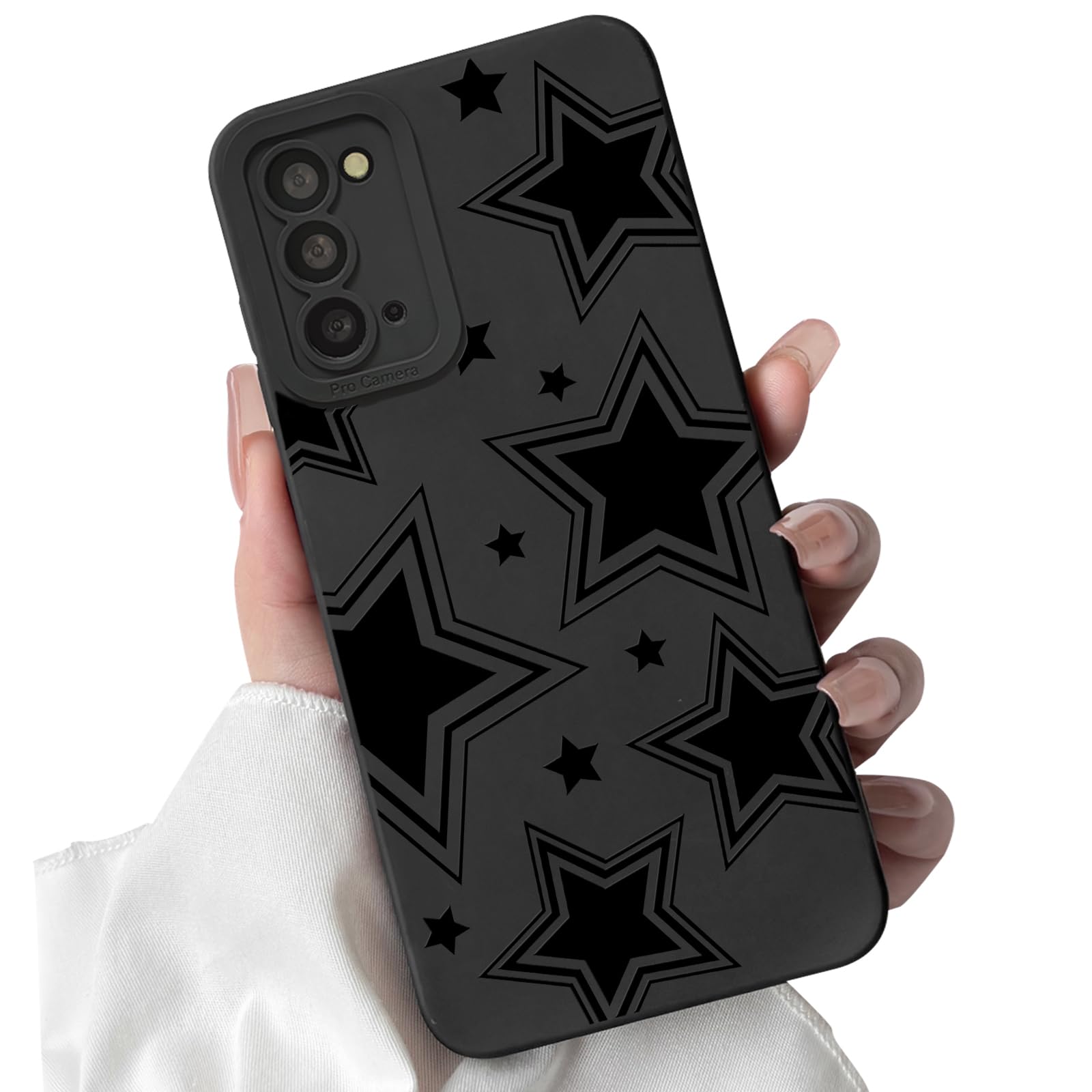 Lovmooful Compatible for Samsung Galaxy Note 20 5G Case Cute Cool Star with Black Design for Girls Women Soft TPU Shockproof Protective Girly for