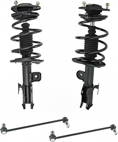 Miniatura 131 de TRQ Kit de suspensión delantera, conjunto de amortiguadores y resortes, barra estabilizadora, enlace estabilizador compatible con Chevrolet