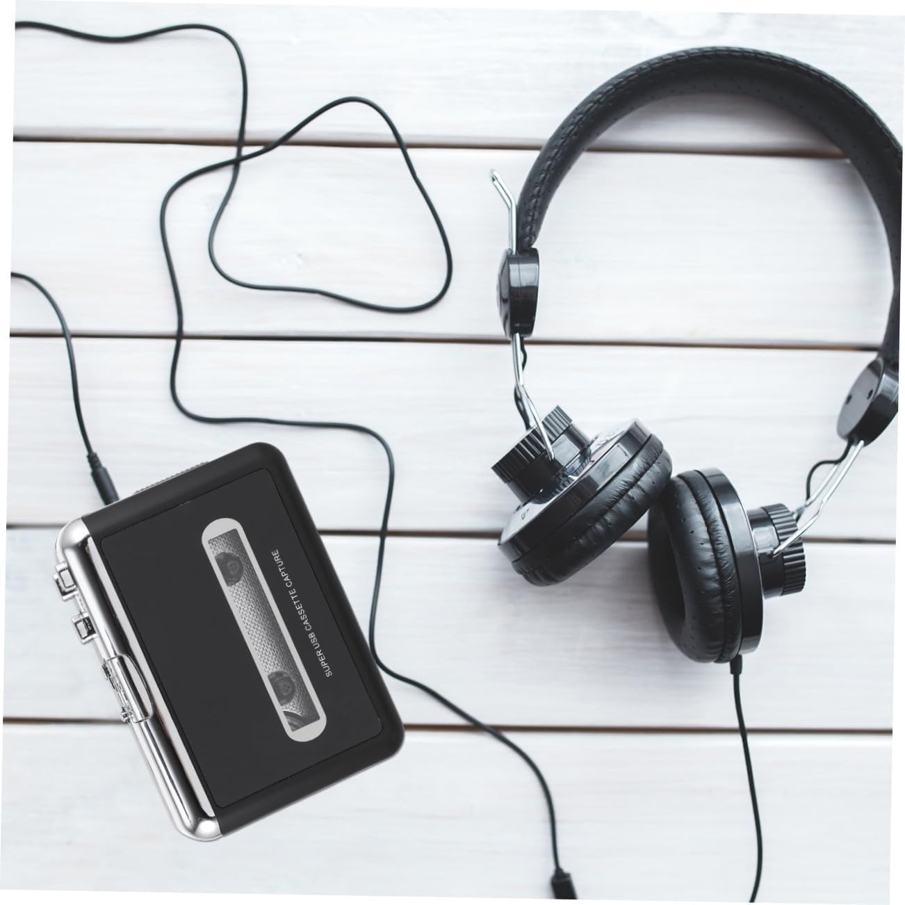 TEHAUX Retro Style Cassette to Converter Audio Music Player Detachable Speaker