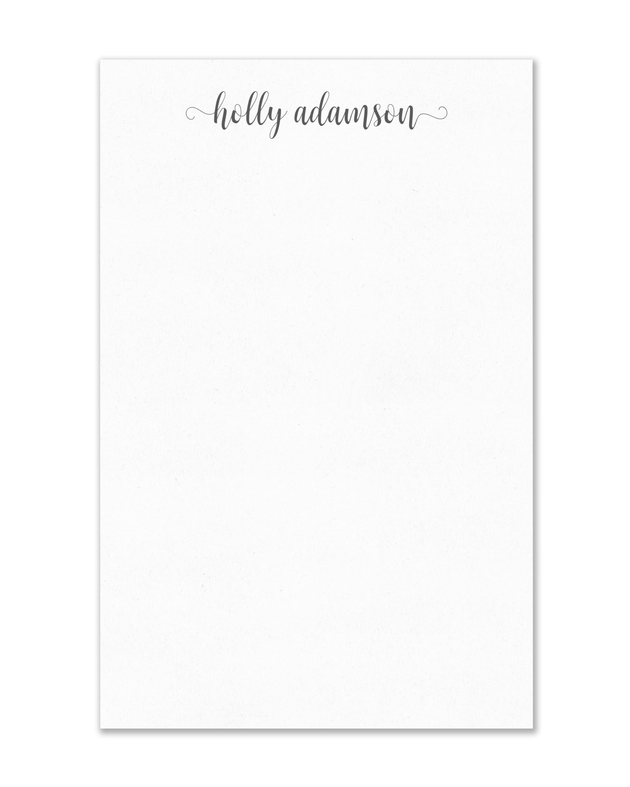 Personalized Notepad Stationery with Name in Lowercase Font, Available in 4 Sizes, Lined or Unlined in Choice of Colors, Note Pad Memo To Do List Pad