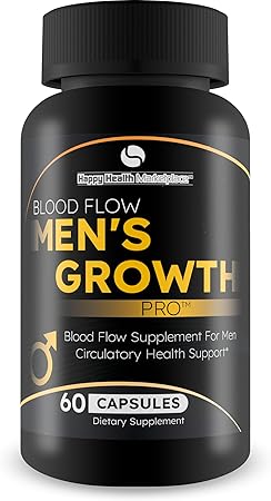 Blood Flow Mens Growth Pro - Our Best Blood Flow Supplement for Men - Natural Advanced Flood Flow Pro - Blood Circulation Supplements for Men - Better Blood Flow Pills - Help Blood Flow Capsules