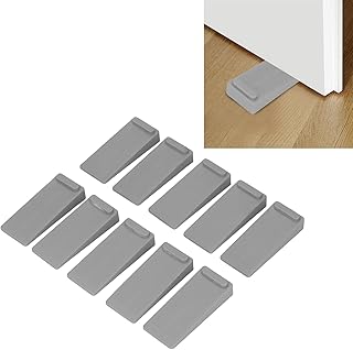 10 Pçs Rolhas de Porta Eliminação de Ruído Cunha de Parada de Porta de Borracha Resistente Parada de Porta Antiderrapante Jammer para Parte Inferior da Porta em Azulejo, Concreto, Tapete, Piso de