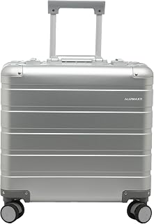 ALUMAXX 45192 Businesstrolley Gravity, Alu Rollkoffer 44x42x22,5 cm, Silber