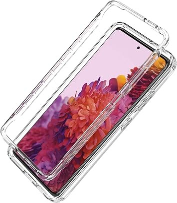 For Samsung Galaxy S21 Ultra 5G Case Crystal Clear Slim Fit Front & Back 360  Case Built-in Screen Protector Full Body Silicone Gel Mobile Phone Cover for Samsung S21 Ultra Clear