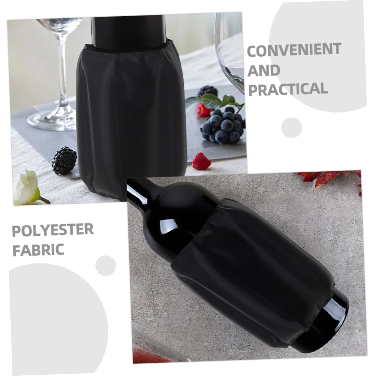 MAGICLULU Funda Enfriadora Botellas Reutilizable, Bolsas de Hielo para Vino y Cerveza, Gel y Poliéster, 2 Piezas, Adecuado para Enfriar