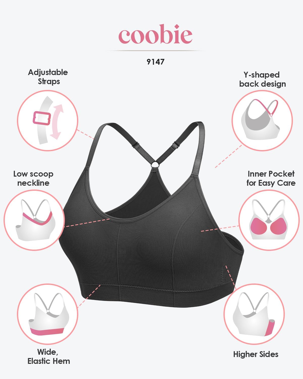 Coobie Seamless Scoopneck Yoga Bra - Image 5