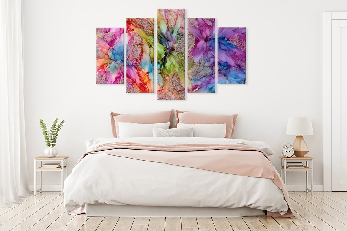 Feeby Tableau déco mural Jésus Christ Image moderne multicolore 60x90 cm
