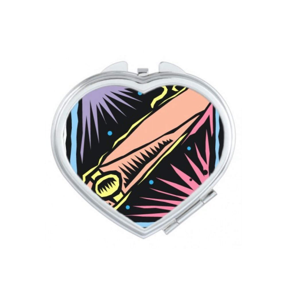 Miroir compact Vector Mexicon avec gravure cœur, petit miroir de poche au design raffiné