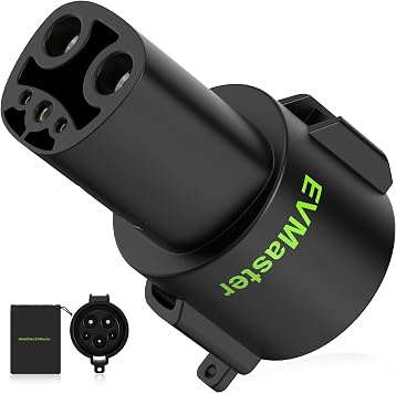 80A J1772 to Tesla Adapter 240V AC Charger Adapter for Tesla Model 3/Y/S/X SAE J1772 Charging Station to Tesla Plug Fast Charging, Weatherproof, IP54 Rated