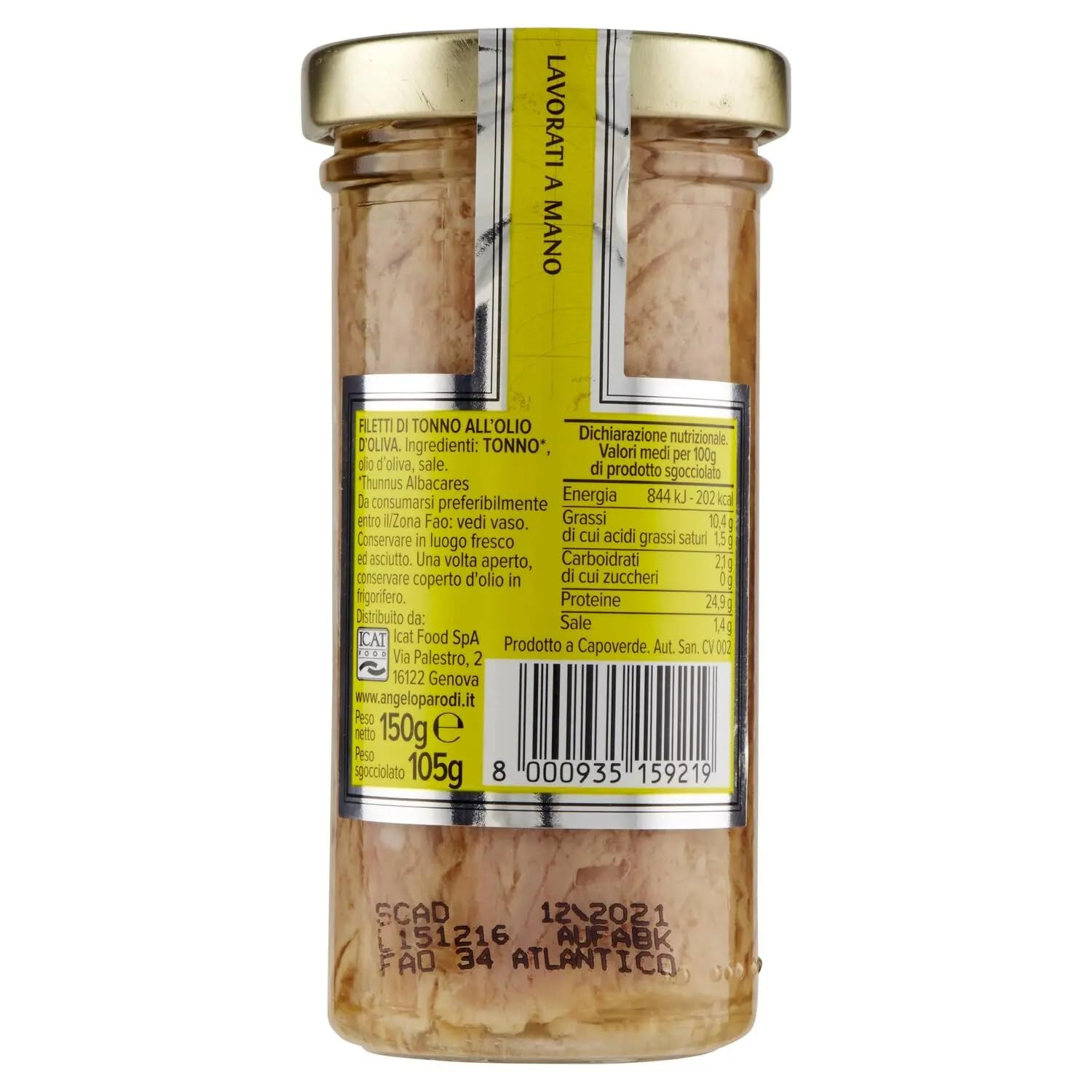 Italian Gourmet Bundle Thunfischfilets in Olivenöl 6x 150g + Italian Gourmet Polpa Gratis – Italienische Filetti di Tonno im Glas, Premium Fischkonserven für Salat, Pasta, Antipasti & Vorrat 900g