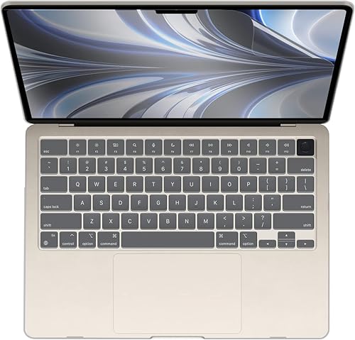 Miniatura 7 de IBENZER Compatible con funda para MacBook Air M2 2023 2022 de 13 pulgadas, modelo A2681, carcasa rígida y cubierta de teclado y película de pantalla
