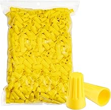 Crweety 600PCS Wire Connectors Nuts 0.96"x0.54" inches Electric Wire Caps Insulating Insert Twist Electrical Wire Connecto...