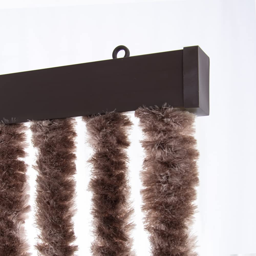 VERDELOOK Cortina de sol Chenilla 100x220 cm, marrón ,hilos: 23