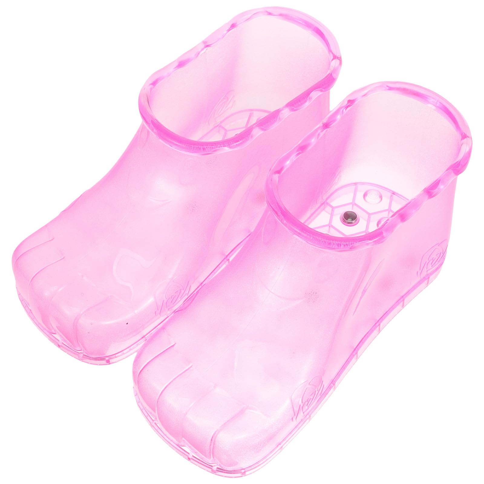 Ciieeo Scarpe da Pediluvio Imbottite Massaggiatore Plantare, Vasca Idromassaggio Portatile per Spa ai Piedi, Stivali per Pediluvio Casa e Relax, Taglia Piccola 12.5cm Rosso