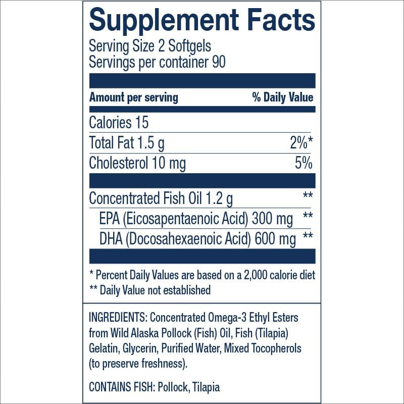 Miniatura 2 de Wiley's Finest Wild Alaskan Fish Oil Peak DHA - 900 mg EPA y DHA Omega-3 - 180 cápsulas blandas (90 porciones)