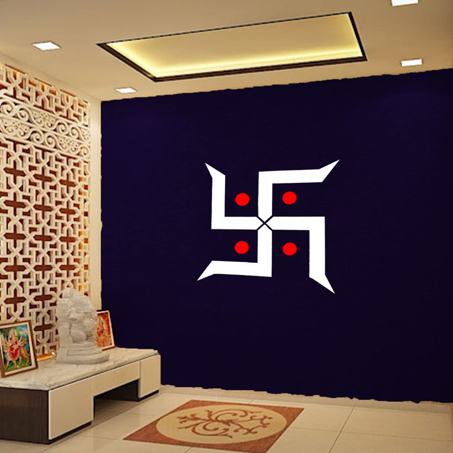 ARandNJ Stencils for Wall Painting Pack of 2 (Size- 13X13 Inch) DEVOTIONAL Theme- Swastik Shanti DIY Reusable Design Ideal for Pooja Room,Entrance & Office (B0B6DB2KMP) Amazon Price History, Amazon Price Tracker