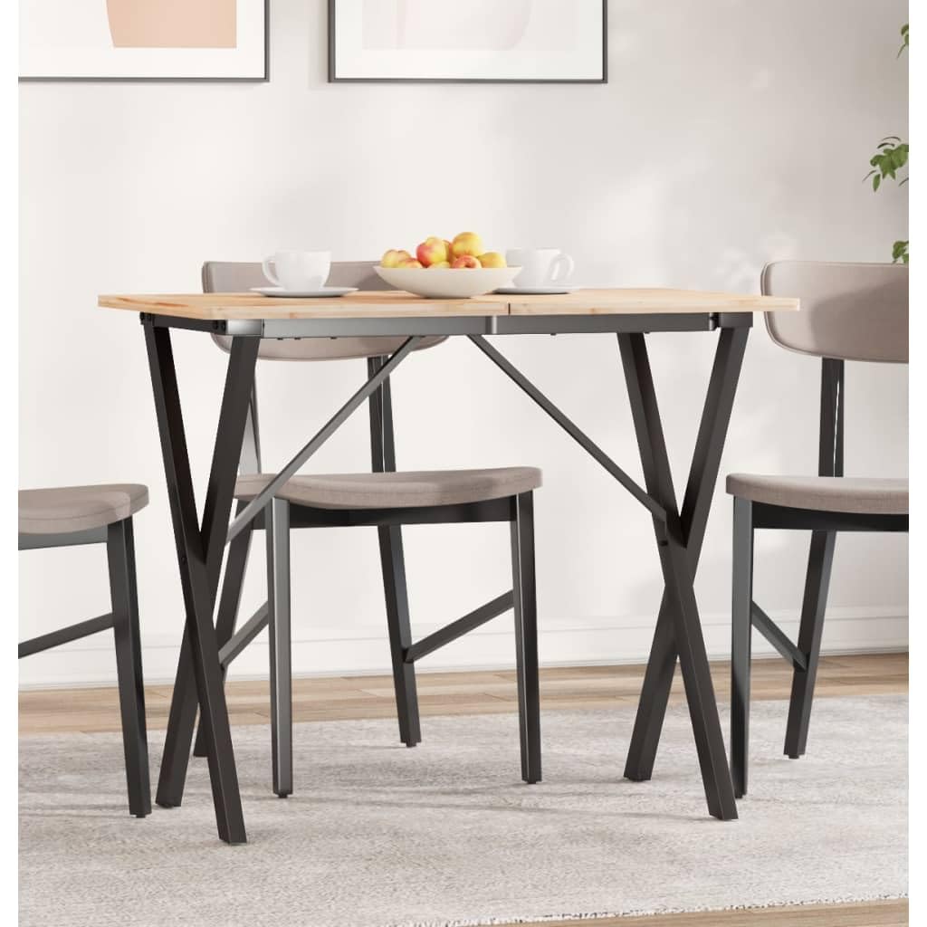 vidaXL Patas de Mesa de Comedor Estructura X Acero 80x40x73 cm, Pata de Mesa Auxiliar, Pata de mesita Auxiliar, Pata de Mesa de Metal