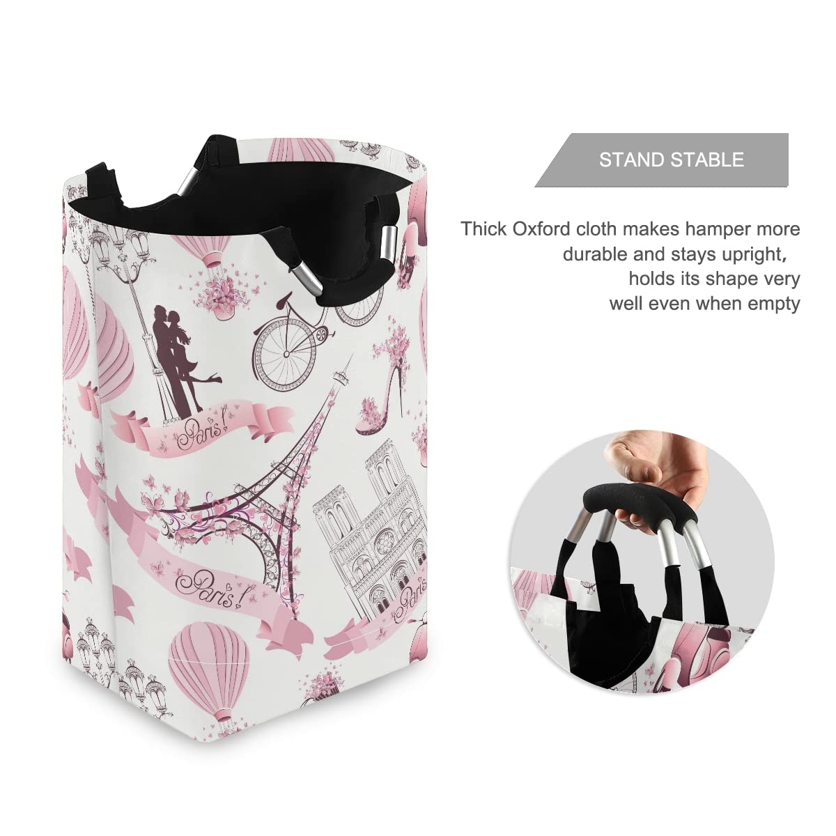 Generic Rose Fleur Rose Vintage Sale Panier À Linge Pliable Maison Organisateur Panier Vêtements Enfants Jouet Panier De Rangement (Color : D, Size : L) (DL