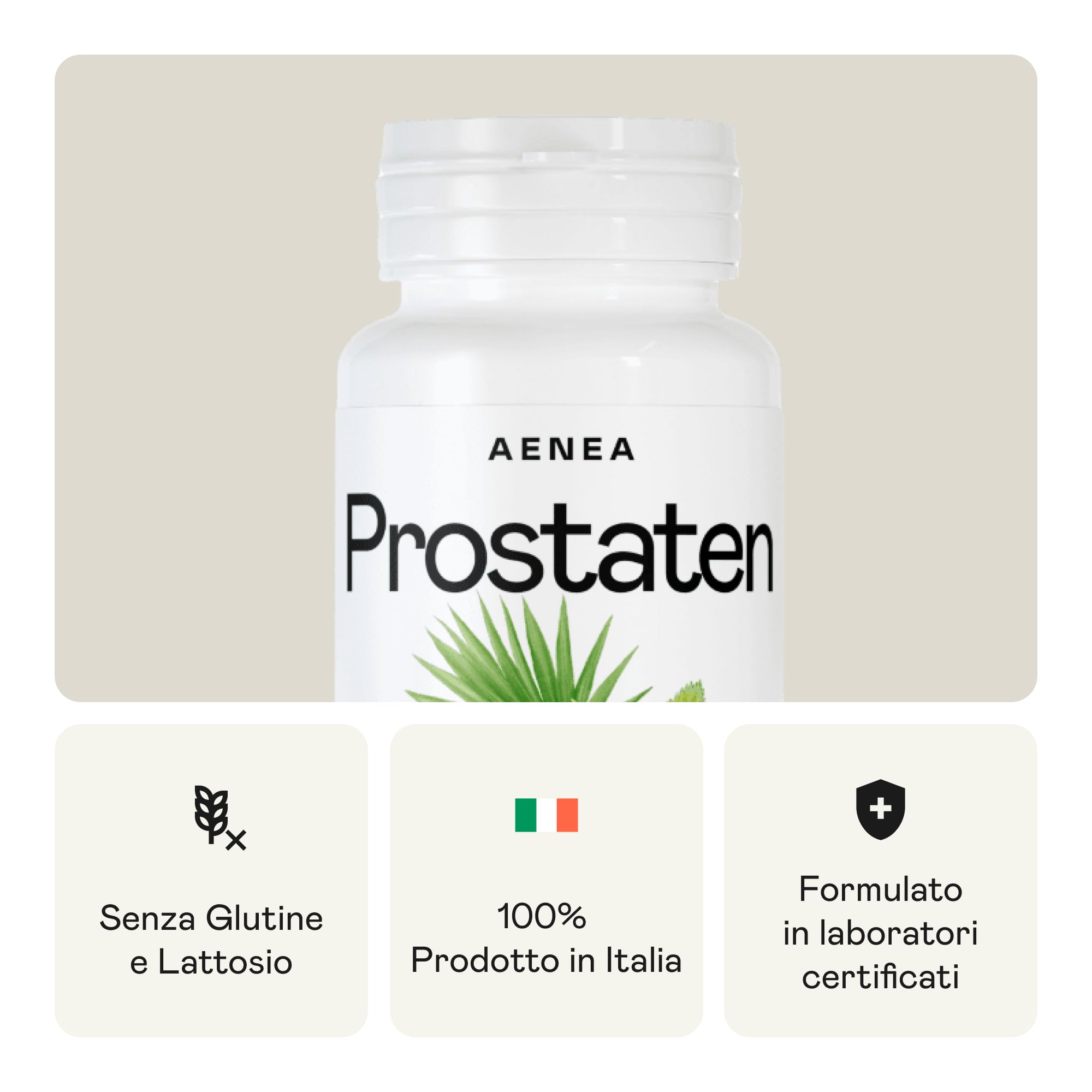 Prostaten Prostata Integratore Uomo 60cps - 640mg con Serenoa Repens Prostata e Ortica, Alto Dosaggio per il Benessere delle Vie Urinarie, Formula Naturale con Saw Palmetto