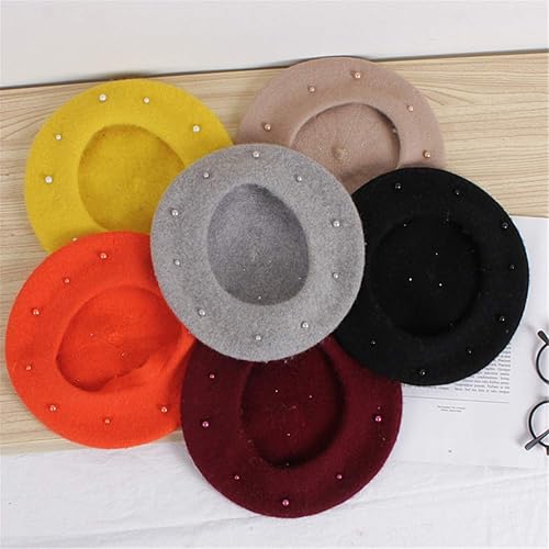 Miniatura 3 de Sombreros de boina de perlas para bebés y niñas gorras de lana para fiesta de bebé accesorios de 2-6 años