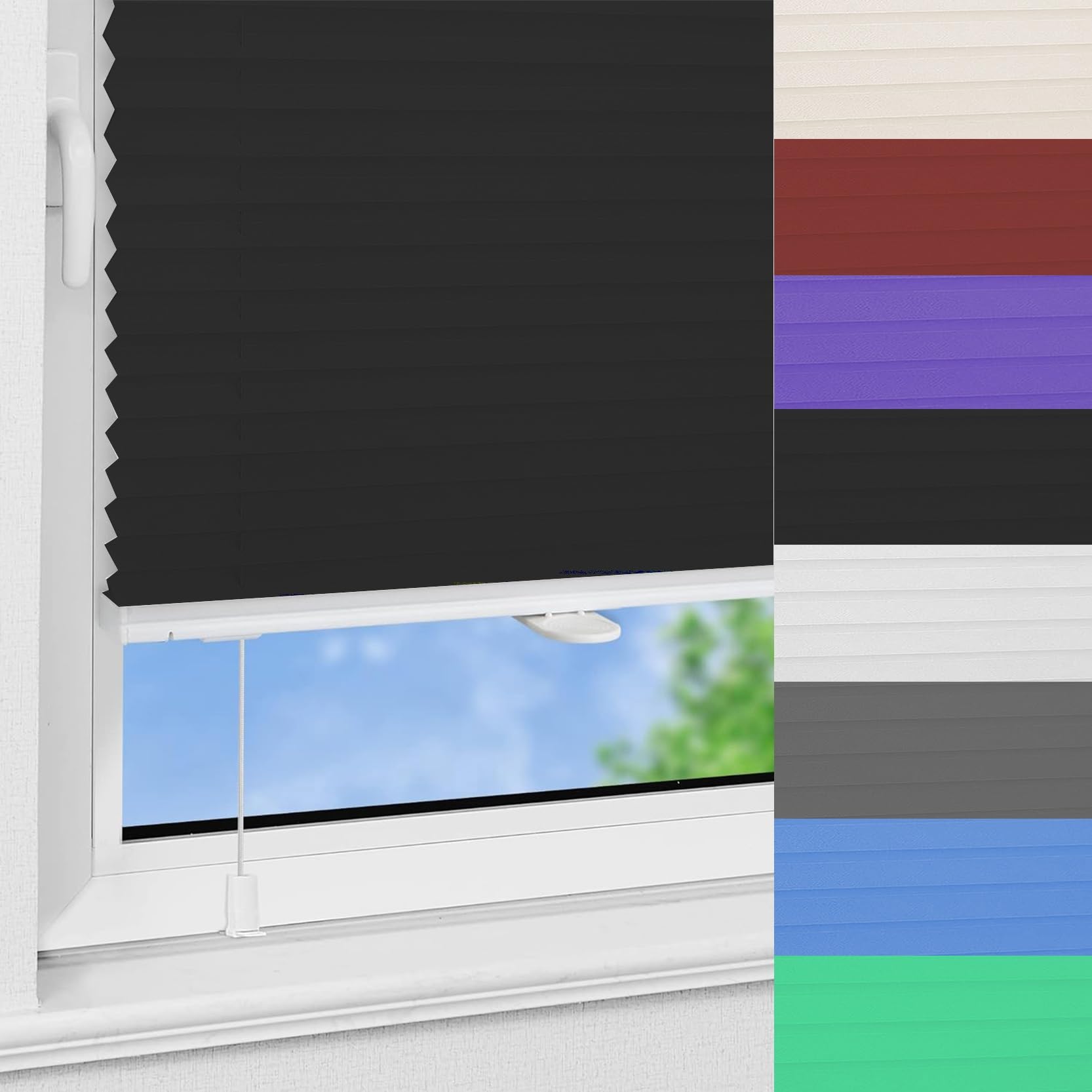 Persianas venecianas 105 x 30 cm de aluminio con clips de sujeción Klemmfix para ventanas