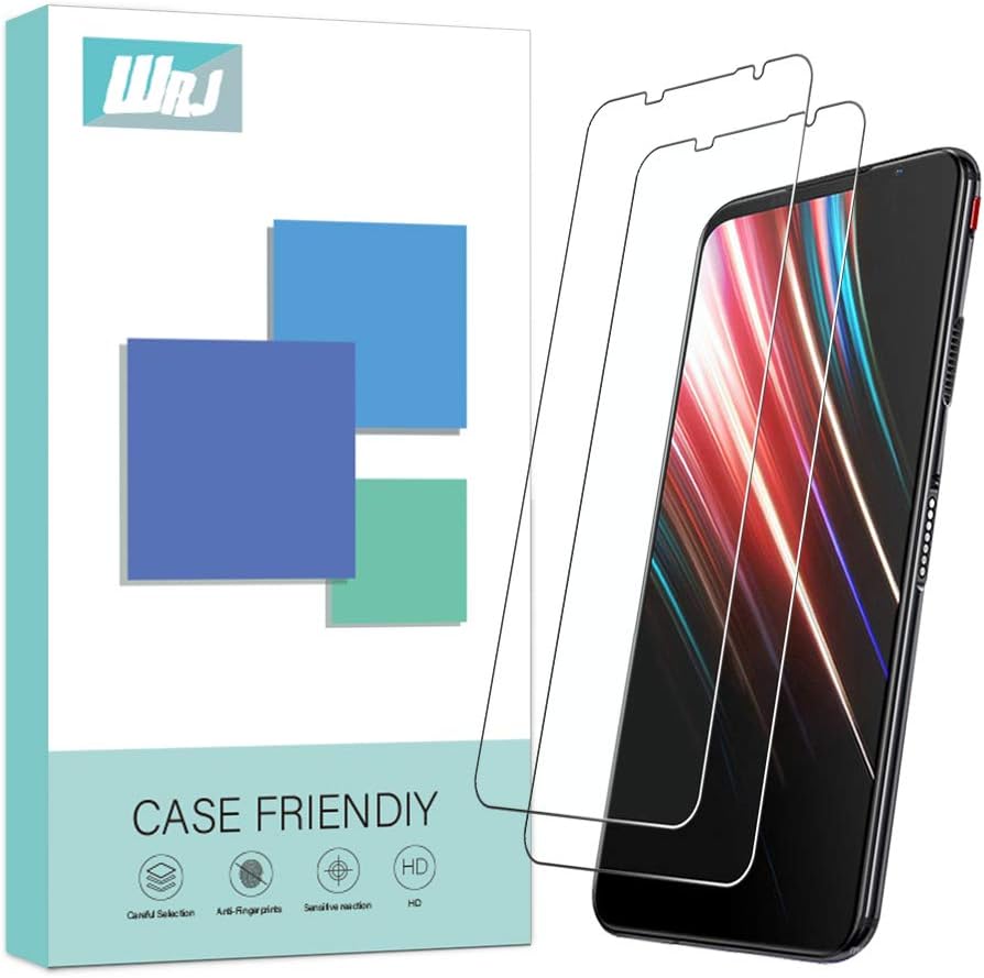 [2-Pack] WRJ Screen Protector for ZTE nubia Red Magic 5G,HD Anti-Scratch Anti-Fingerprint No-Bubble 9H Hardness Tempered Glass for ZTE nubia Red Magic 5G