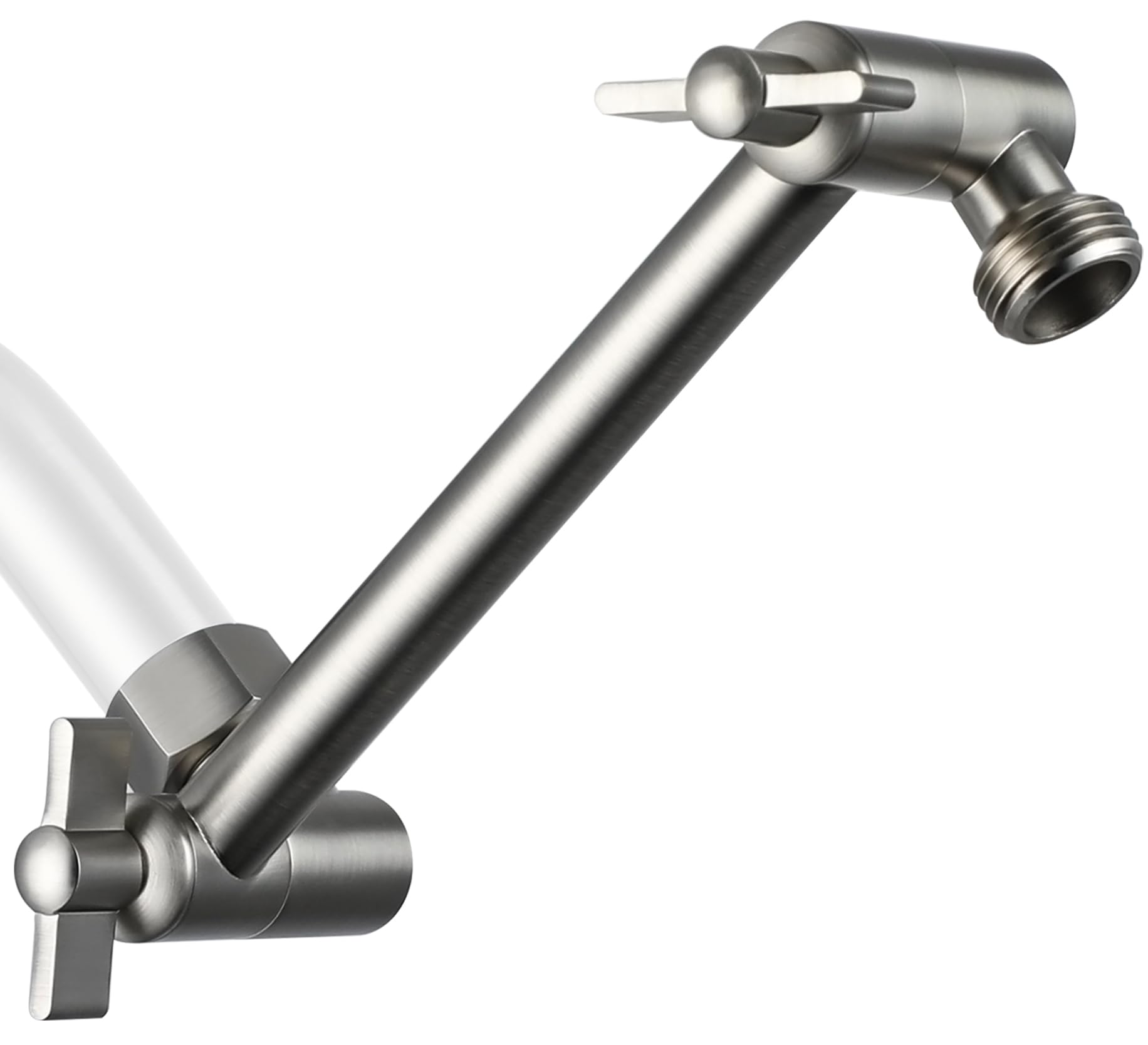 G-Promise 5.8 Inch Metal Adjustable Shower Extension Arm (Brushed Nickel)
