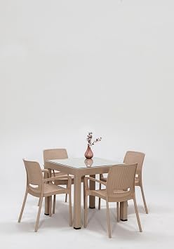 Rattan Small L x Caml  Cappucino Masa Tak m  Bah e&balkon 1 Caml  Masa + 4 Sandalye